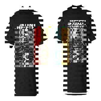 Melanin Black Natural Hair Afro Juneteenth Flag Cool T-shirt - Thegiftio