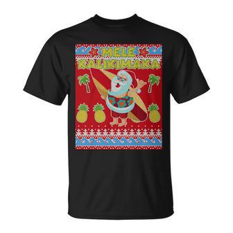 Mele Kalikimaka Santa Ugly Christmas V2 Unisex T-Shirt - Monsterry DE
