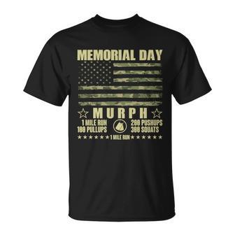 Memorial Day Murph Workout Camo Usa American Flag Unisex T-Shirt - Monsterry UK