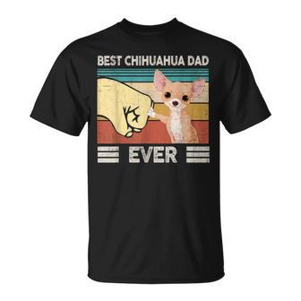 Mens Best Chihuahua Dad Ever Retro Vintage Dad Fathers Day Gifts Men Women T-shirt Graphic Print Casual Unisex Tee - Thegiftio UK