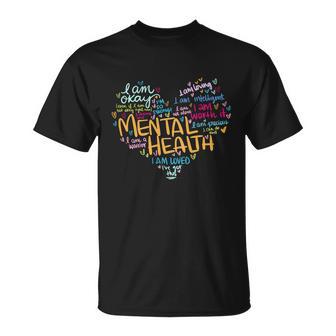 Mental Health Awareness Funny Gift Depression Cool Gift Unisex T-Shirt - Monsterry