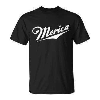 Merica Simple Logo Unisex T-Shirt - Monsterry DE