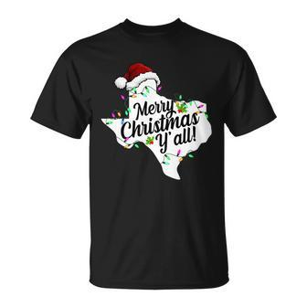 Merry Christmas Yall Texas State Unisex T-Shirt - Monsterry CA