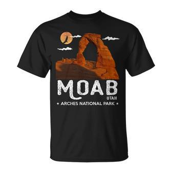 Moab Utah Arches National Park Vintage Retro Outdoor Hiking T-shirt - Thegiftio UK