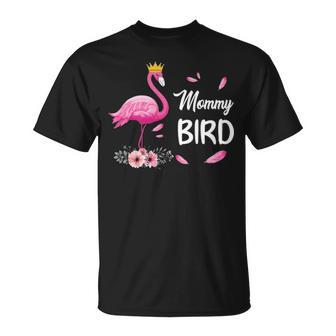 Mommy Bird Flamingo Matching V2 T-shirt - Thegiftio UK
