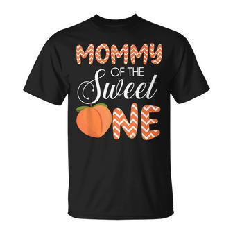 Mommy Of The Sweet One 1St First Birthday Peach Mama T-shirt - Thegiftio UK