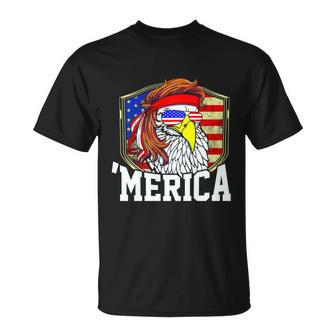 Mullet Eagle Bald Eagle Funny 4Th Of July Redneck ‘Merica Cute Gift Unisex T-Shirt - Monsterry