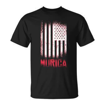 Murica American Flag Patriotic Unisex T-Shirt - Monsterry UK