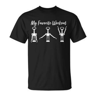 My Favorite Workout Wine Lover Tshirt Unisex T-Shirt - Monsterry AU