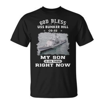 My Son Is On Uss Bunker Hill Cg Unisex T-Shirt - Monsterry