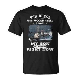 My Son Is On Uss Mccampbell Ddg Unisex T-Shirt - Monsterry