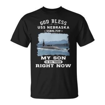 My Son Is On Uss Nebraska Ssbn Unisex T-Shirt - Monsterry