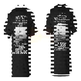 My Son Is On Uss Paul Hamilton Ddg Unisex T-Shirt - Monsterry