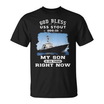 My Son Is On Uss Stout Ddg Unisex T-Shirt - Monsterry