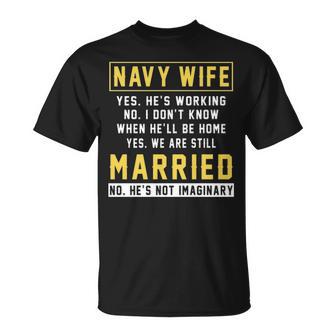 Navy Wife - Wife Of A Navy Veteran Unisex T-Shirt - Monsterry DE