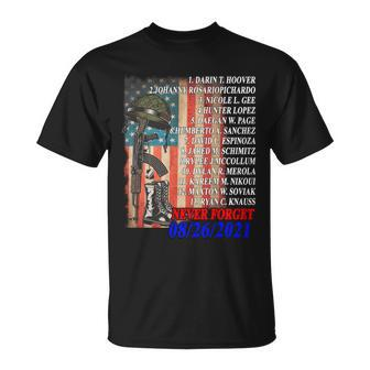 Never Forget Of Fallen Soldiers 13 Heroes Name 08-26-2021 Tshirt Unisex T-Shirt - Monsterry UK