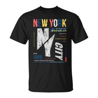 New York City Brooklyn Abstract Tshirt Unisex T-Shirt - Monsterry AU