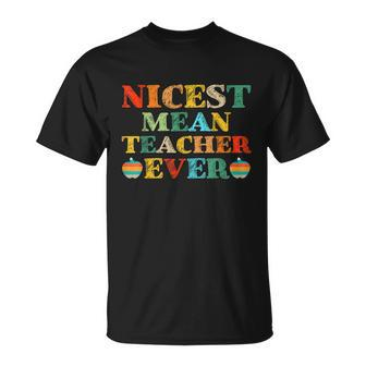 Nicest Mean Teacher Ever Teacher Student T-shirt - Thegiftio UK