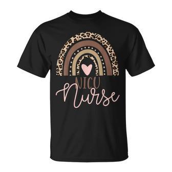 Nicu Nurse Icu Neonatal Leopard Boho Rainbow Nurse Week 2022 T-shirt - Thegiftio