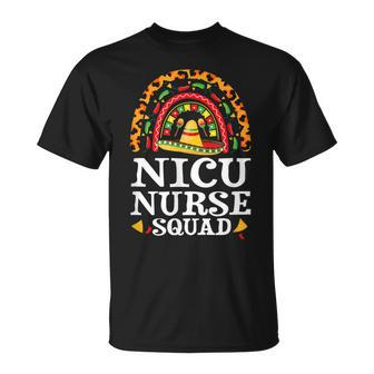 Nicu Nurse Squad Cinco De Mayo Rainbow Leopard Nursing T-shirt - Thegiftio UK