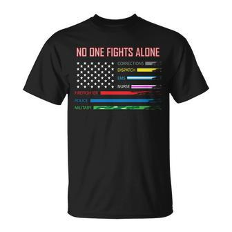 No One Fights Alone Tshirt Unisex T-Shirt - Monsterry CA