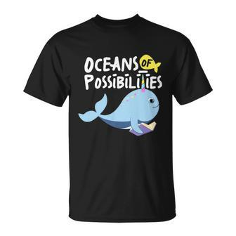 Oceans Of Possibilities Sea Animal Summer Reading Unisex T-Shirt - Monsterry