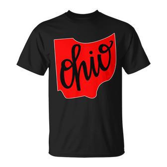 Ohio Outline State Unisex T-Shirt - Monsterry AU