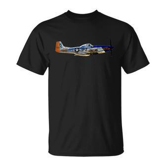 P51 Mustang Wwii Fighter Plane Us Military Aviation History Unisex T-Shirt - Monsterry AU