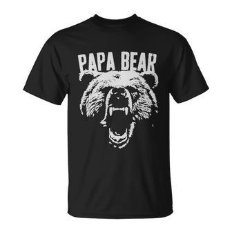 Papa Bear Best Dad Shirt Fathers Day Father Pop Gift Men Unisex T-Shirt - Monsterry