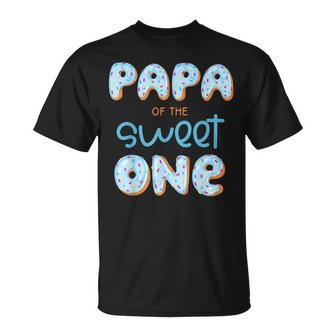 Papa Of The Sweet One Donut Boy 1St Birthday Party Dad Daddy T-shirt - Thegiftio UK