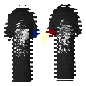 Patriotic Eagle Sunglasses Usa American Flag 4Th Of July Gift Unisex T-Shirt - Monsterry
