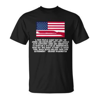 Patriotic Quote George Washington Tshirt Unisex T-Shirt - Monsterry