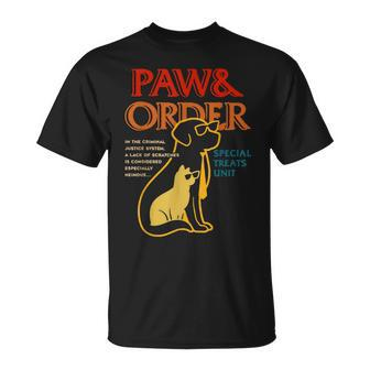 Paw And Order Special Feline Unit Pets Training Dog And Cat Unisex T-Shirt - Seseable