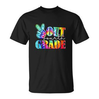 Peace Out 4Th Grade Class Of 2022 Graduation V2 Unisex T-Shirt - Monsterry