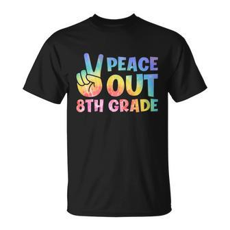Peace Out 8Th Grade 2022 Graduate Happy Last Day Of School Gift V2 Unisex T-Shirt - Monsterry