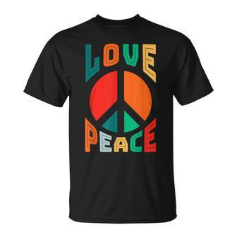 Peace Sign Love 60S 70S Tie Dye Hippie Halloween Costume V3 Men Women T-shirt Graphic Print Casual Unisex Tee - Thegiftio UK