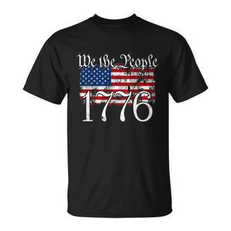 We The People 1776 U S Constitution Freedom American Flag T-shirt - Thegiftio UK