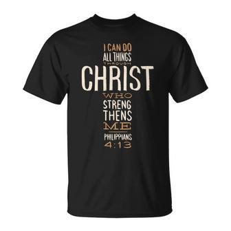 Philippians Bible Quote Cross Unisex T-Shirt - Monsterry AU