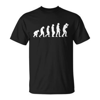 Photographer Evolution Funny Photograph Photo Photographers Gift Unisex T-Shirt - Monsterry UK