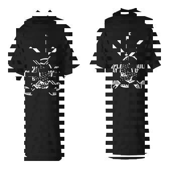 Play Golf Golfball Clubs Crossbones T-shirt - Thegiftio
