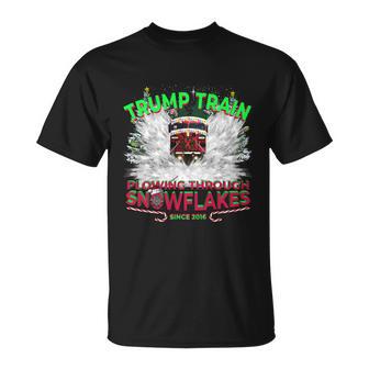 Plow Snowflakes This Christmas And Don A Maga Trump Train 2024 Gift Unisex T-Shirt - Monsterry CA