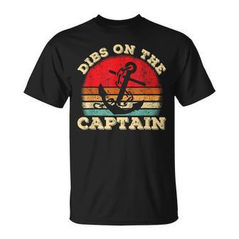 Pontoon Boat Captain Dibs On The Captain T-shirt - Thegiftio UK