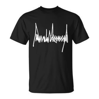 President Donald J Trump Signature Cool Gift Unisex T-Shirt - Monsterry AU