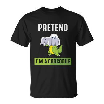 Pretend Im A Crocodile Halloween Quote Unisex T-Shirt - Monsterry
