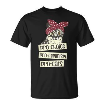 Pro Choice Pro Feminism Pro Cats Feminism Feminist V2 Unisex T-Shirt - Seseable