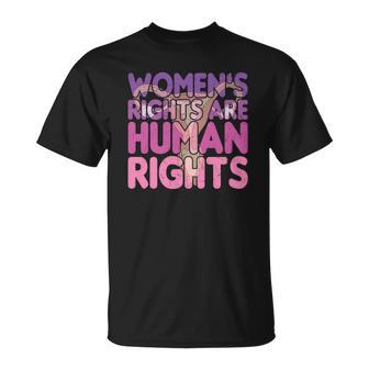 Pro Choice Women Rights Are Human Rights Feminist Uterus Unisex T-Shirt - Seseable
