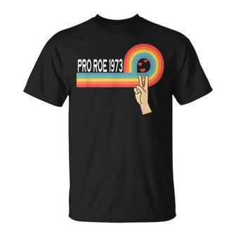 Pro Roe 1973 Peace Rainbow Feminism Womens Rights Choice Unisex T-Shirt - Seseable
