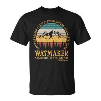 Promise Keeper Waymaker Isaiah Forest Mountains Unisex T-Shirt - Monsterry CA