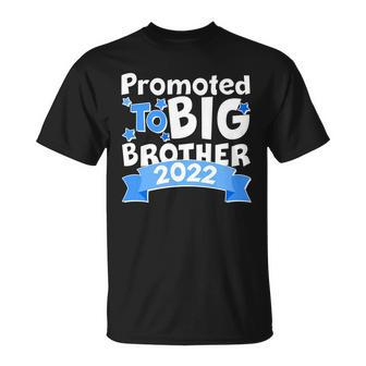 Promoted To Big Brother 2022 Blue Banner Unisex T-Shirt - Monsterry DE