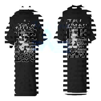 Prostate Cancer Awareness Faith Hope Unisex T-Shirt - Monsterry